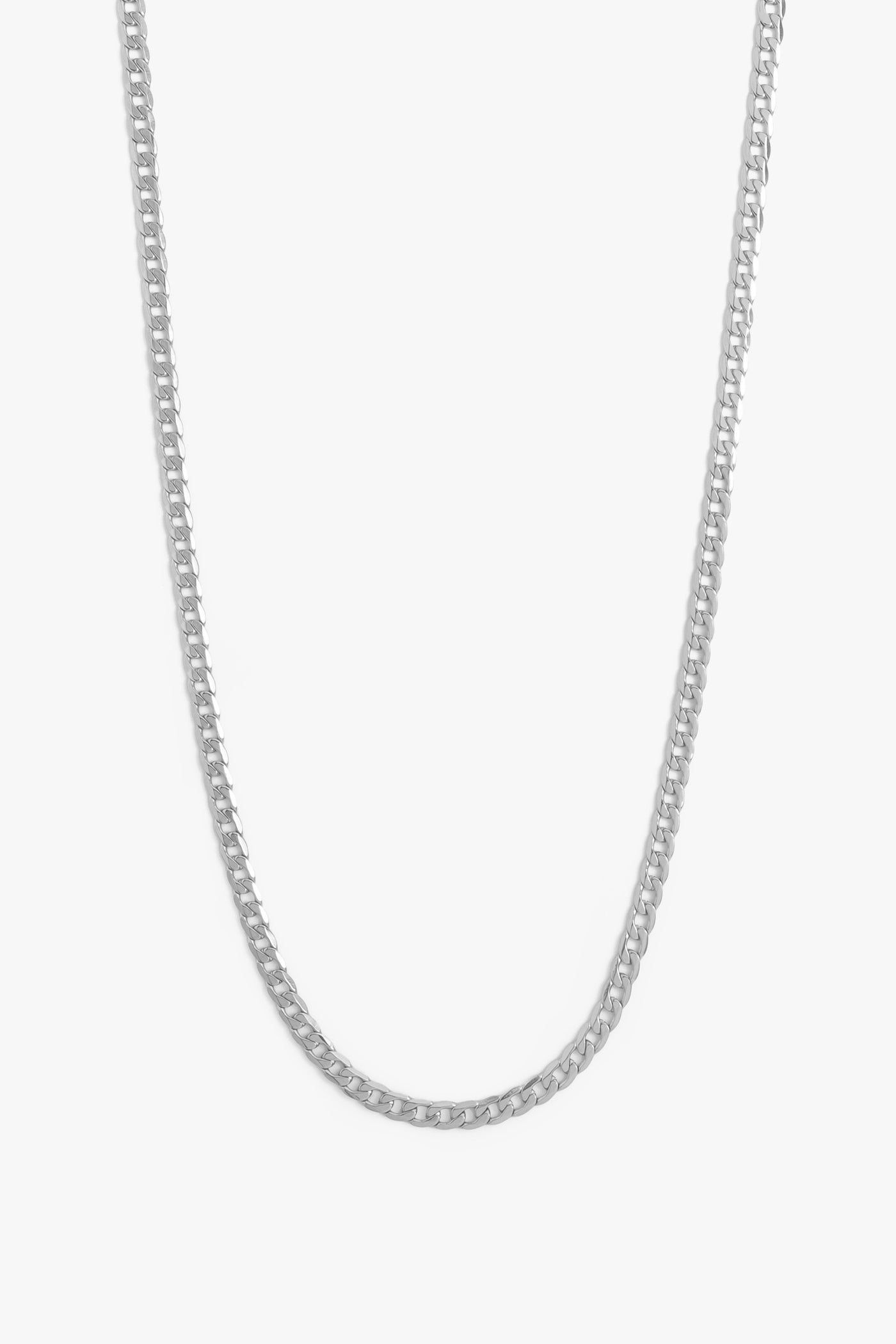 Marrin Costello Jewelry Callie 24 Inch Chain small cuban link chain with lobster clasp closure.Waterproof, sustainable, hypoallergenic. Polished stainless steel.